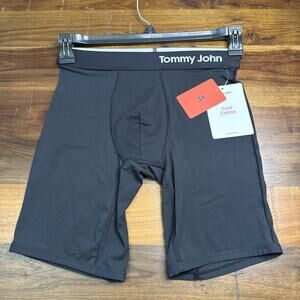 NEW Tommy John Cool 86% Pima Cotton Fit Boxer Shorts Black Size S